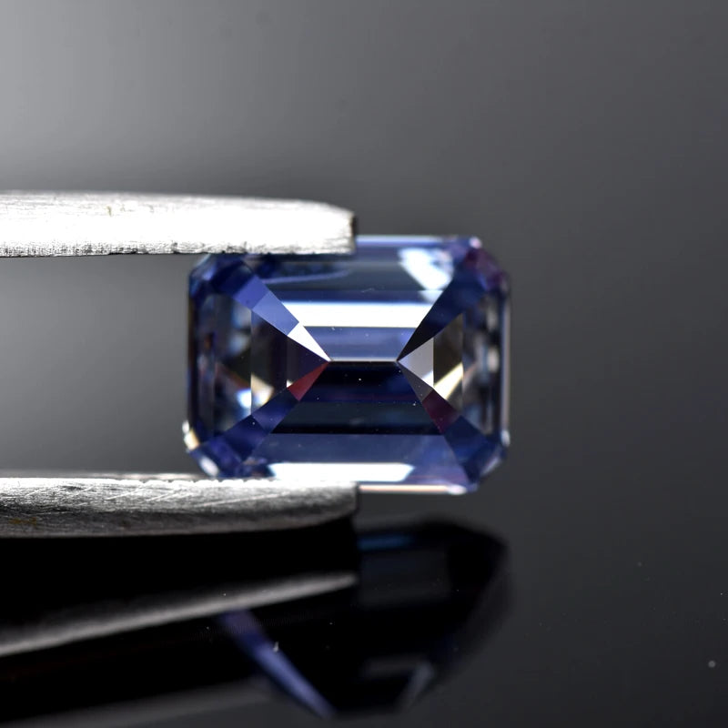 Emerald Cut Moissanite Stone VVS1 Lemon Yellow Color Certificate Artificial Gemstone DIY Jewelry