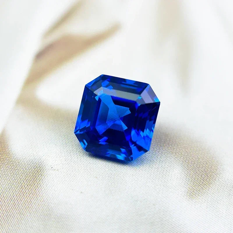 TOPHot Sales Lab Grown Cobalt Spinel Asscher Cut Gemstone for DIY Ring Necklace Earrings Main Materials Selectable Certificate