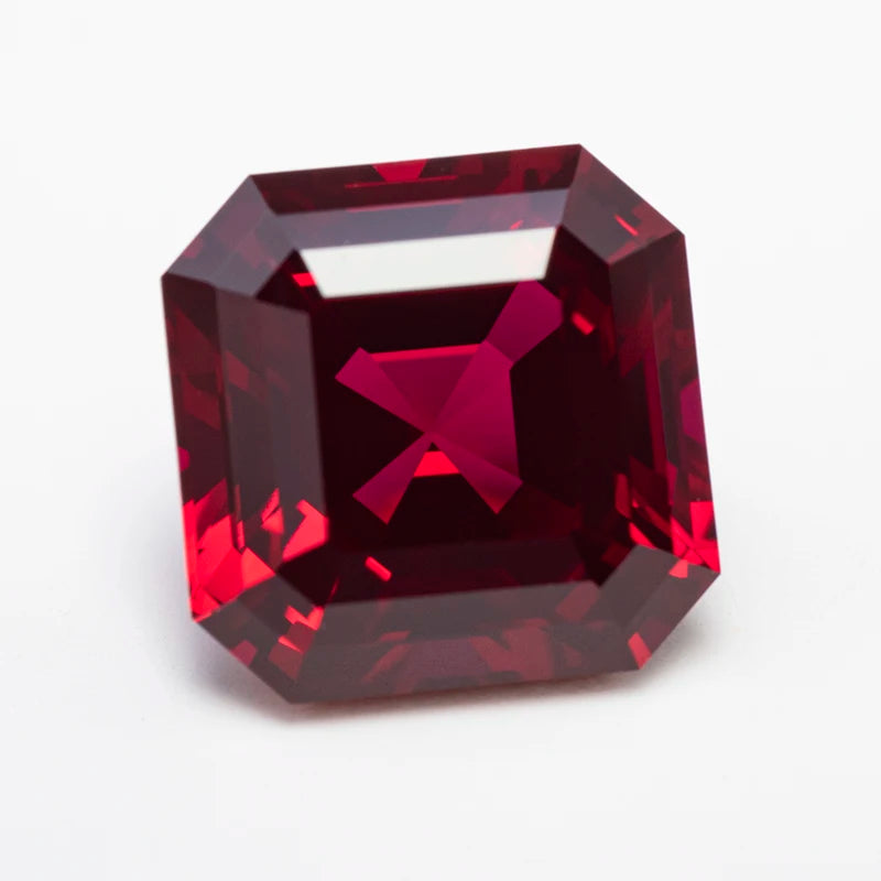 Lab Grown Ruby Asscher Cut Pigeon Blood Color Loose Gemstone For DIY Advanced Jewelry Rings Making Materials AGL Certificate
