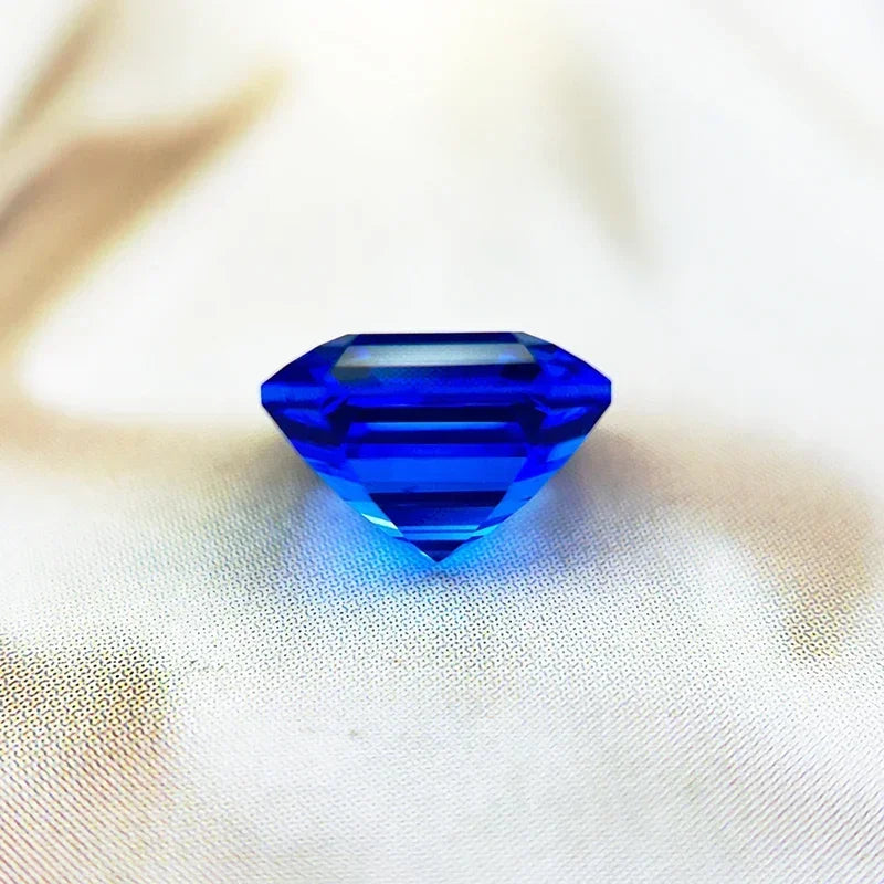 TOPHot Sales Lab Grown Cobalt Spinel Asscher Cut Gemstone for DIY Ring Necklace Earrings Main Materials Selectable Certificate