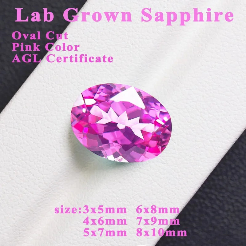 Lab Grown Sapphire High Quality Heart Shape Hot Pink Color for DIY Jewelry Making Ring Main Materials Selectable AGL Certificate