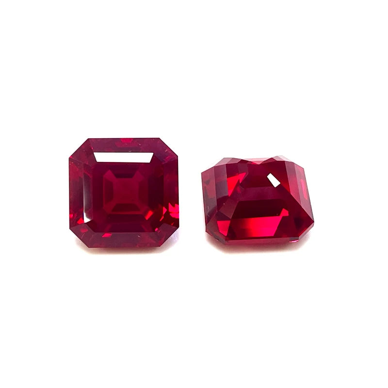 Ruby Pigeon Blood Red Color Artificially Synthesized Gemstones Charms for Jewelry Making with Certificate