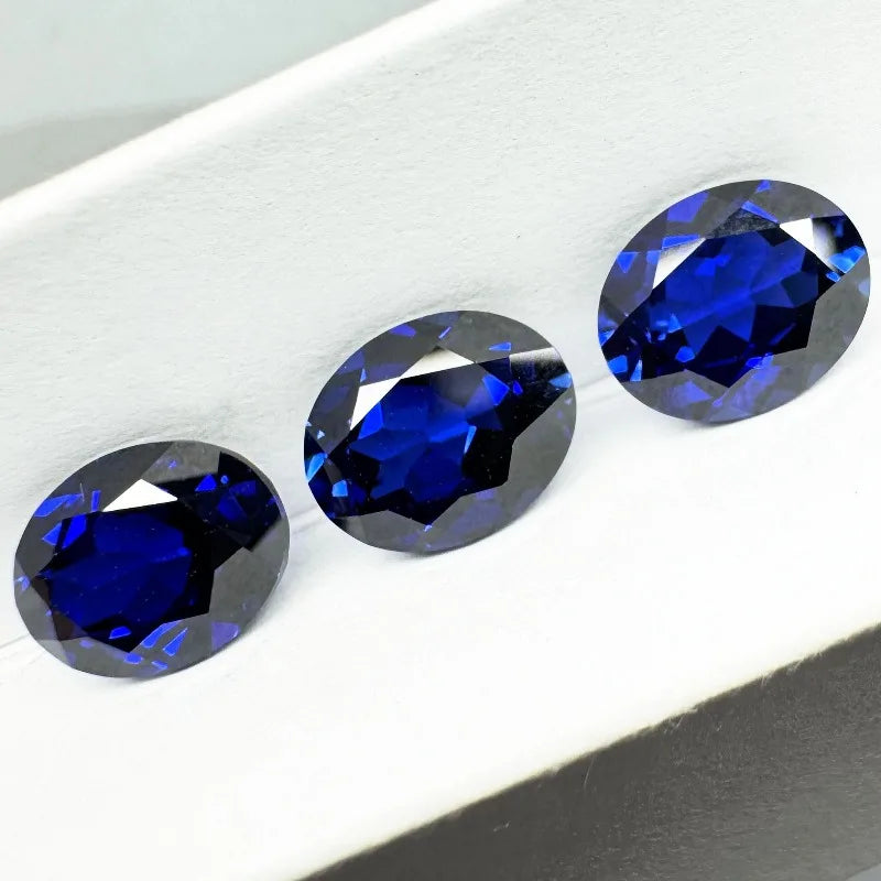 Lab Grown Sapphire Heart Shape Royal Blue Color VVS1 DIY Charms Jewelry Making Main Materials Selectable AGL Certificate