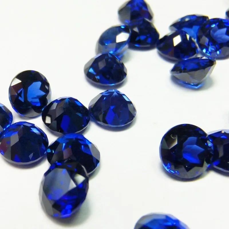 Lab Grown Sapphire Royal Blue Color Multiple Cutting Techniques Jewelry Making Ring Main Materials Selectable AGL Certificate