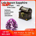 Pink Color Lab Grown Sapphire Heart Shape Charms Advanced Jewelry Rings Earrings Making Extremely Shiny Quality with Certificate