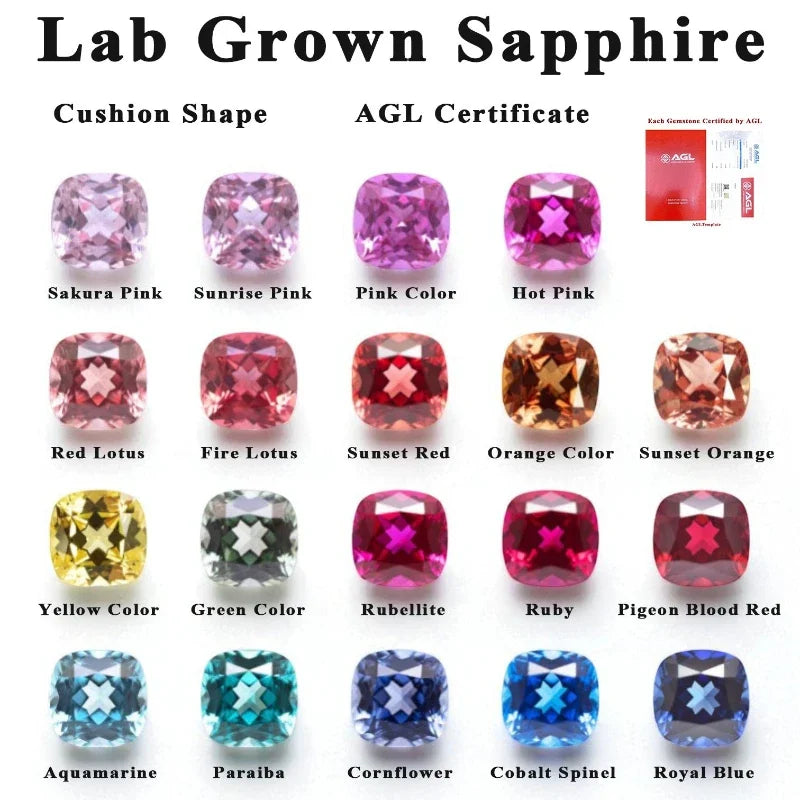 TOPLab Grown Cobalt Spinel Blue Demon Color Cushion Cut Loose Gemstone for DIY Jewelry Making for AGL Certificate