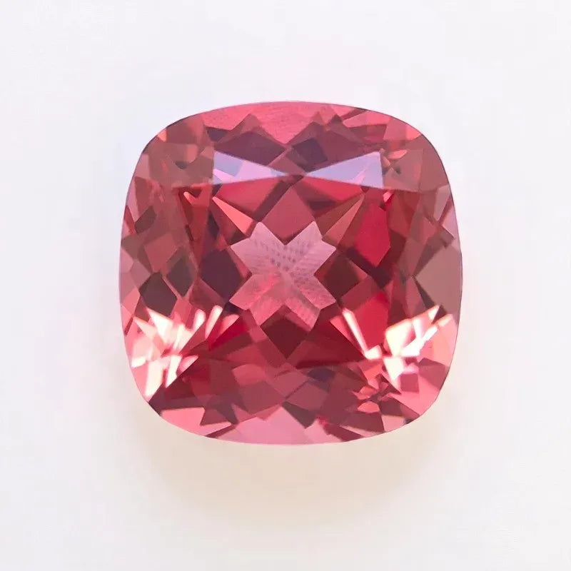 Lab Grown Padparadscha Square Cushion Shape Fire Lotus Color Gemstone For Charms Diy Jewelry Making Selectable AGL Certificate