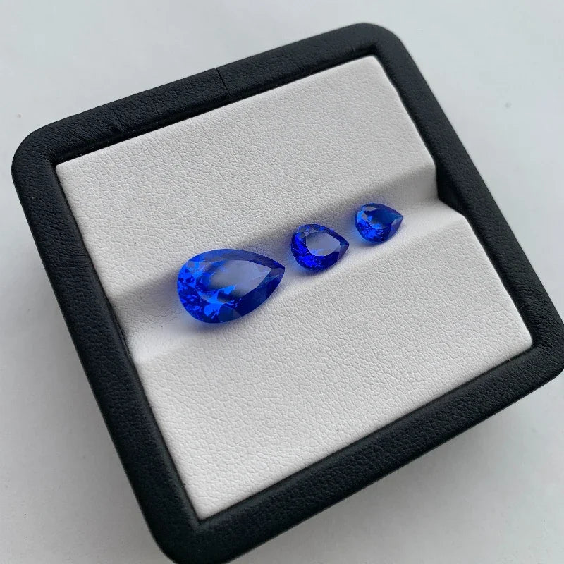TOPPear Cut Lab Grown Cobalt Spinel gemstone for DIY Ring Necklace Earrings Main Materials Selectable AGL Certificate