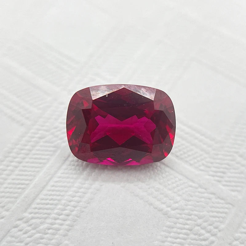 Lab Grown Sapphire Ruby Paraiba Padparadscha Cobalt Spinel Rectangle Cushion Cut Beads for Diy Jewelry Making with Certificate