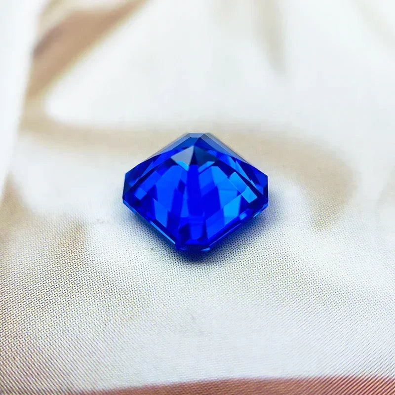 TOPHot Sales Lab Grown Cobalt Spinel Asscher Cut Gemstone for DIY Ring Necklace Earrings Main Materials Selectable Certificate
