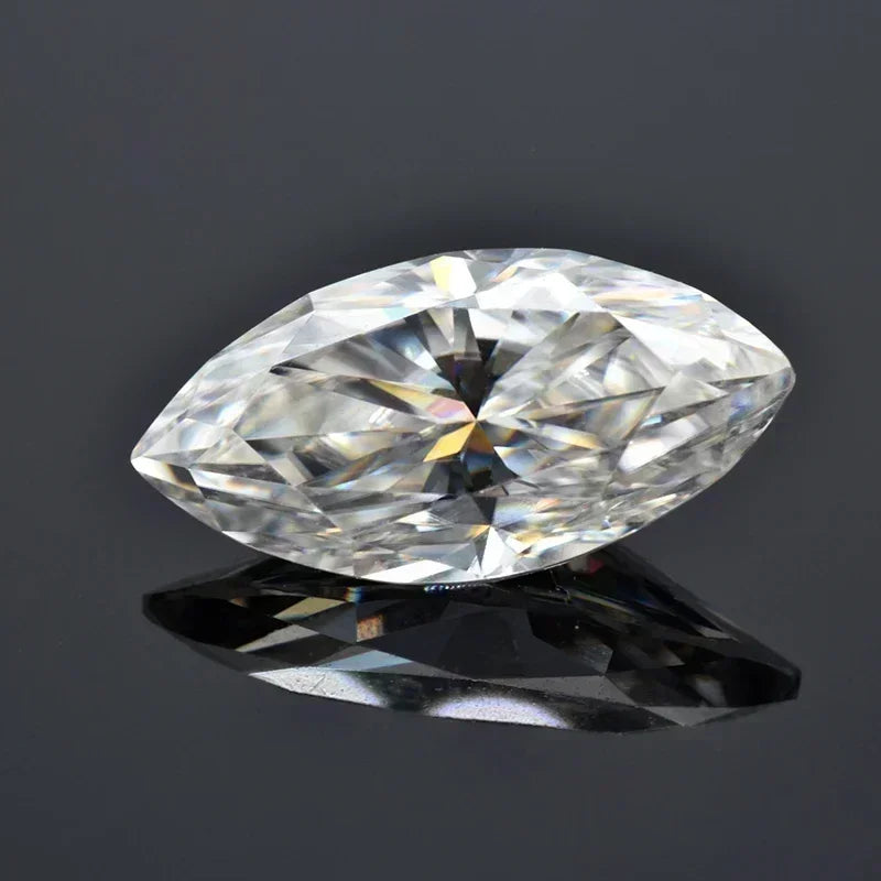 Moissanite Loose Stone D Color VVS1 Marquise Shape Pass Diamodn Tester Gemstone Beads for Jewelry Making with GRA Certificate