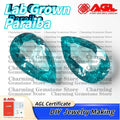 Lab Grown Paraiba Pear Cut Gemstone for Jewelry Making DIY Charms Earrings Rings Lab Created Paraiba Tourmaline for Pendant