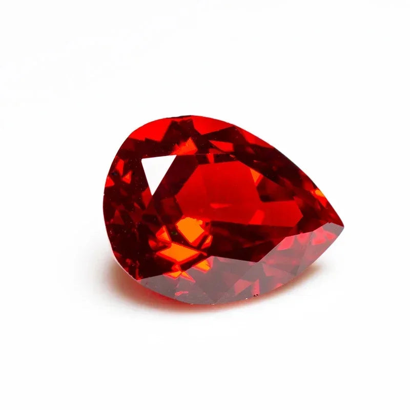 Lab Grown Ruby Red Color Pear Shaped VVS1 Charms Diy Jewelry Rings Earrings Making Selectable AGL Certificate