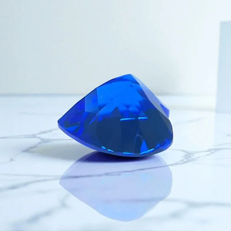 TOPLab Grown Cobalt Spinel Heart Cut Gemstone for DIY Ring Necklace Earrings Main Materials Selectable AGL Certificate