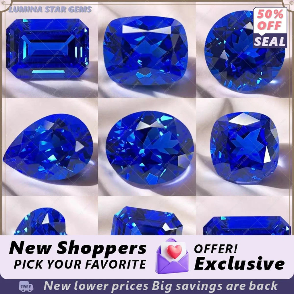 TOPTHeart Cut Lab Grown Cobalt Spinel Gemstone