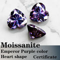 Moissanite VVS1 Artificial Stone Emerald Green Color Heart Cut with Certificate High Quality