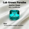 Lab Grown Paraiba Gemstone Asscher Shape Loose Gemstones For Jewelry Setting Multi Shapes Available Asscher Princess Rectangle