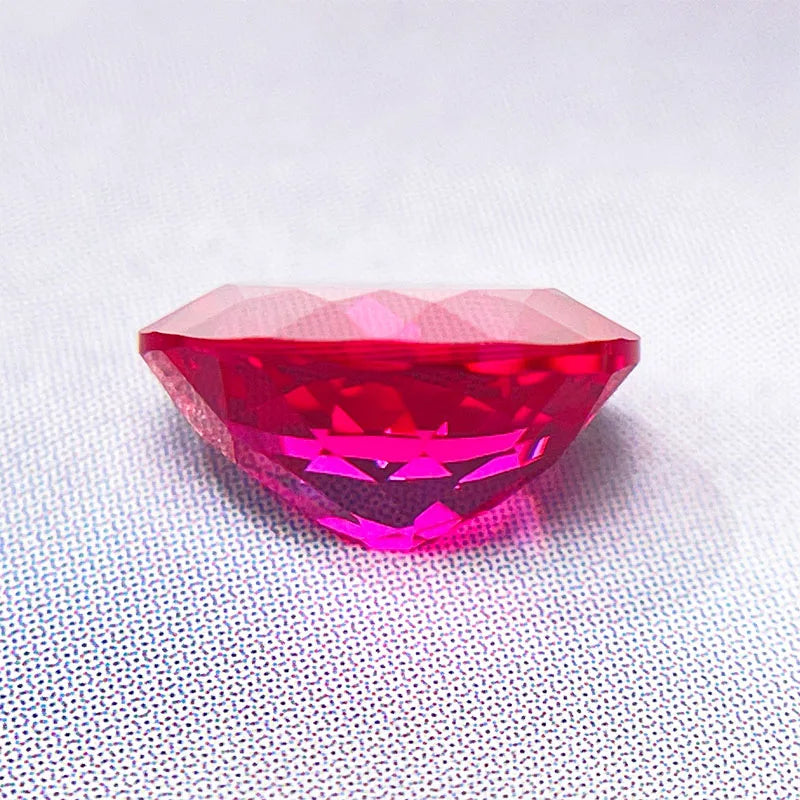 Lab Grown Ruby for Custom Jewelry Design and Professional Jewelry AGL Certified VVS1 Clarity Red Oval Cut Natural Color Lab