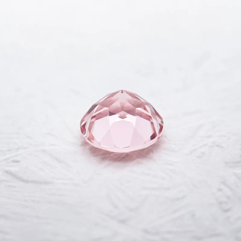 Lab Grown Sapphire Round Cut Sakura Pink Color DIY Advanced Jewelry Making Inlay Ring Necklace Selectable AGL Certificate