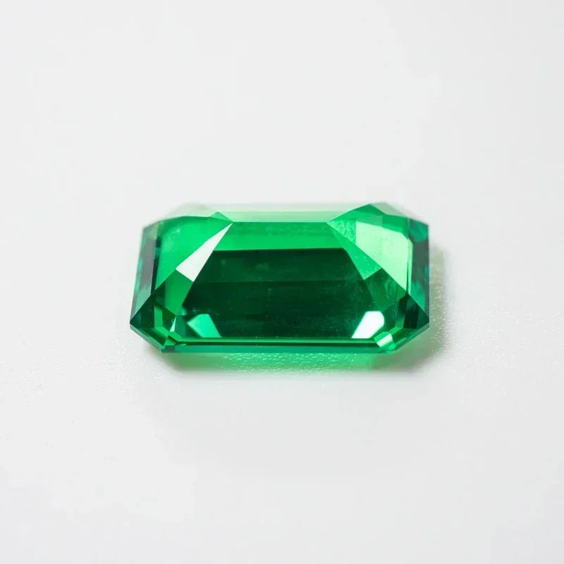 Emerald Rectangle Shape Laboratory Hydrothermal Colombia Size 12x16mm for Diy Jewelry Making Materials Selectable AGL Certificat