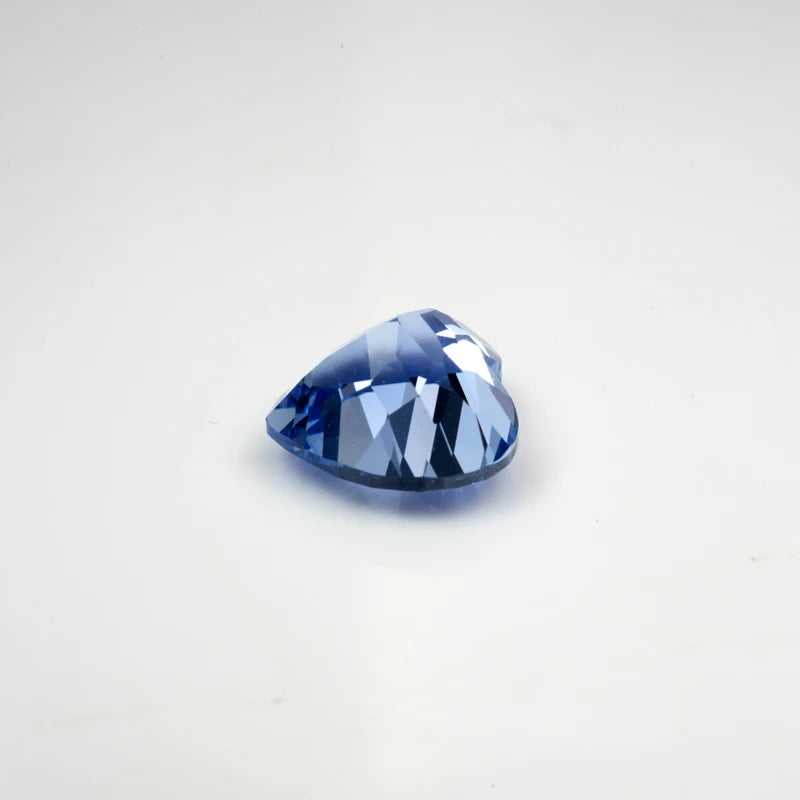 Cornflower Color Artificial Gemstone Sapphire Heart Optional Certificate Best Boutique Jewelry Materials